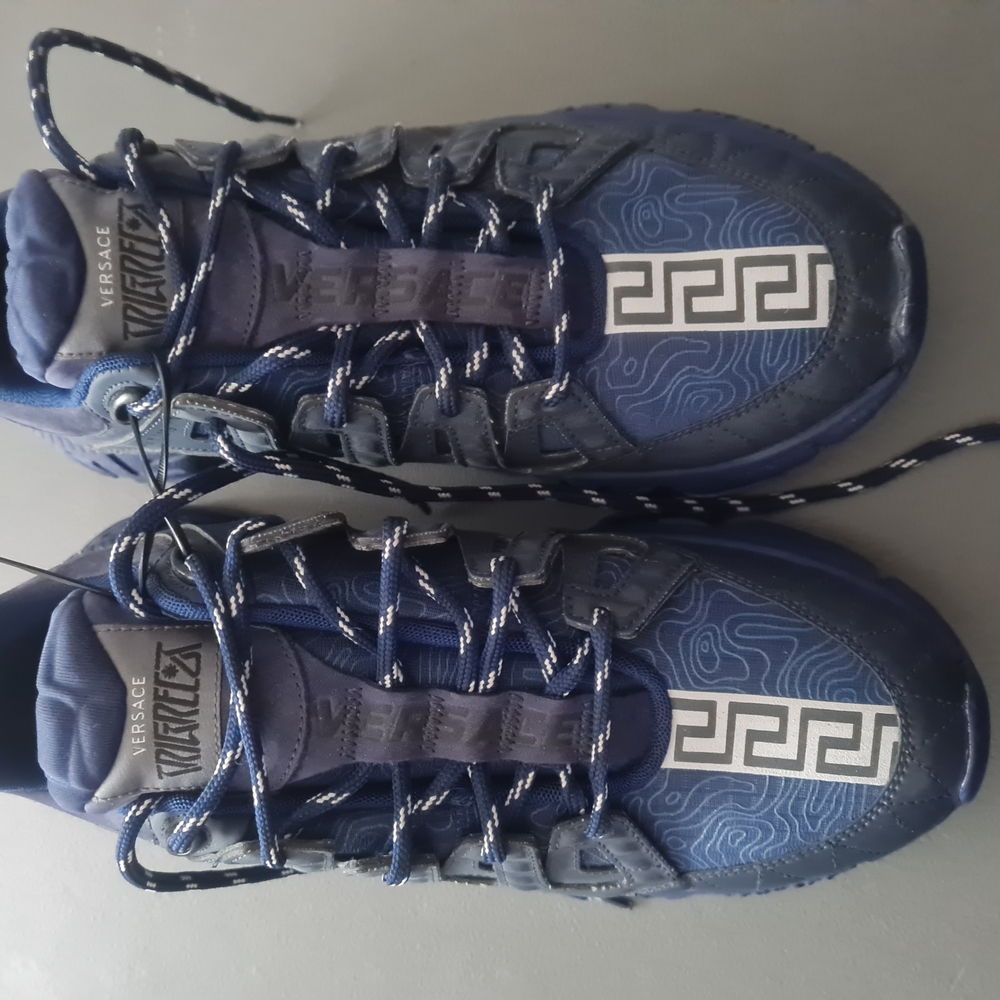 Versace Blue Trigreca Sneakers - MENS 9.5USA 43 ITALIAN